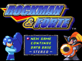 Rockman & Forte title screen for Super Famicom